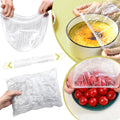 100Pcs Transparent Reusable Elastic Food Storage Covers, Kitchen wrap, Food covers