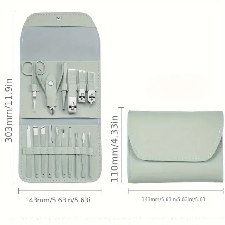 16 in 1 Stainless Steel Manicure Pedicure Kit (IMPORTED)