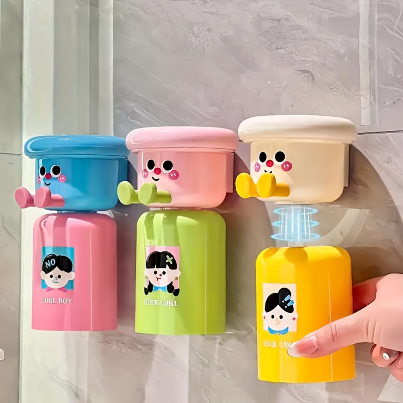 Magnetic Upside Down Toothbrush Cup Holder For Kids