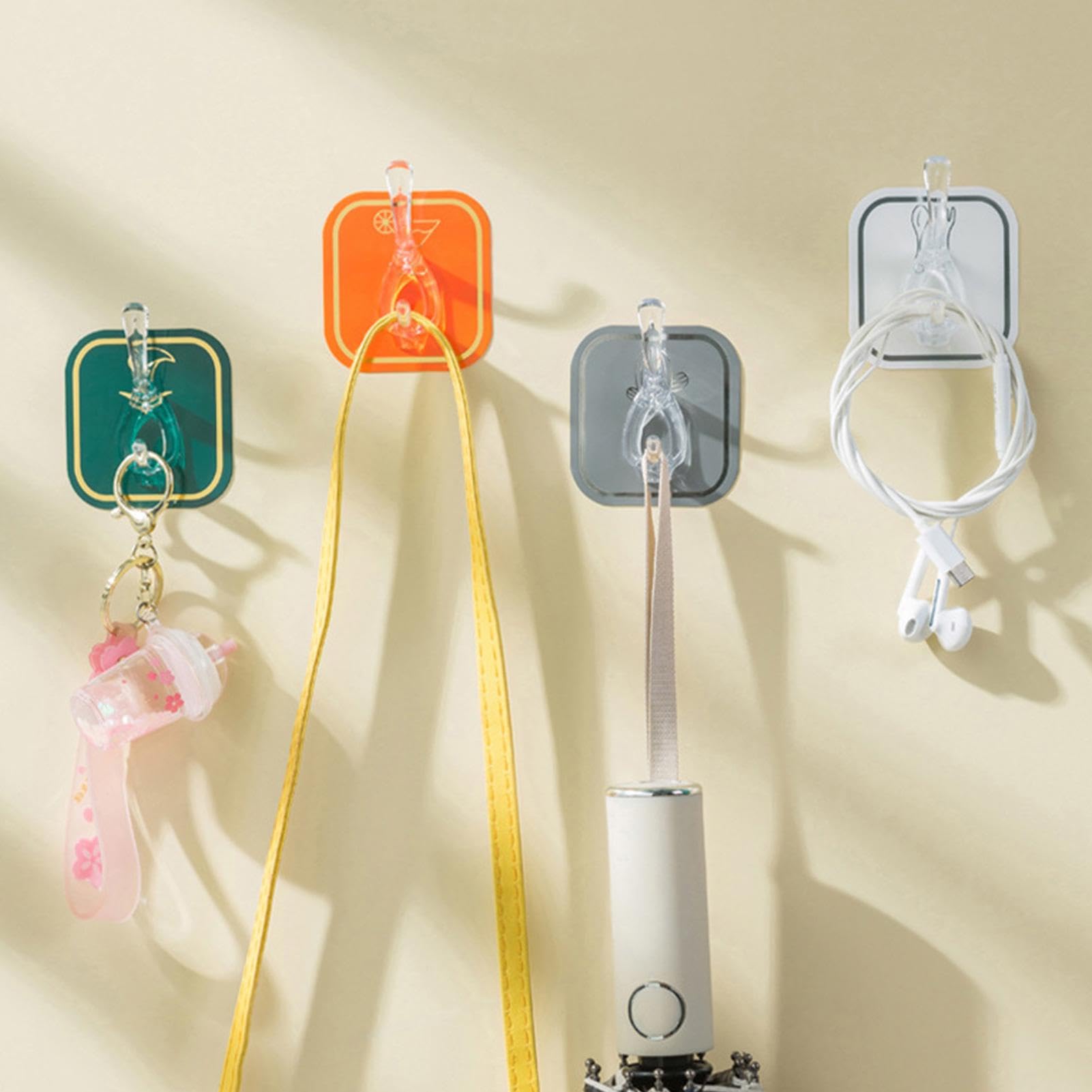 (Pack of 2) Six Row Sticky Hook For Living Room, Kitchen, Bathroom, Locker & Door-hanging