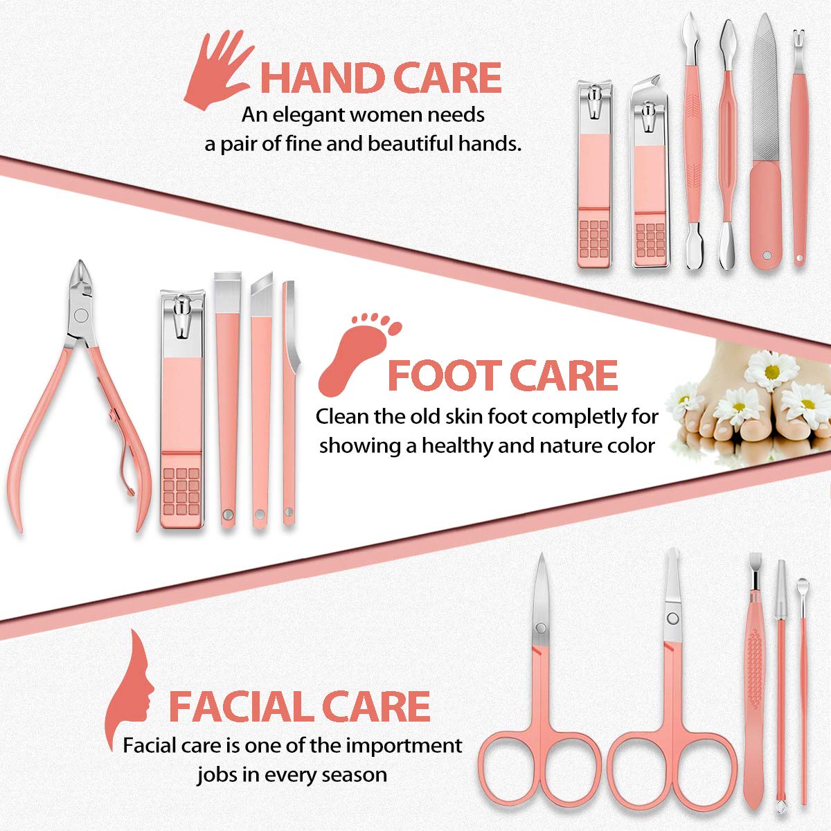 16 in 1 Stainless Steel Manicure Pedicure Kit (IMPORTED)