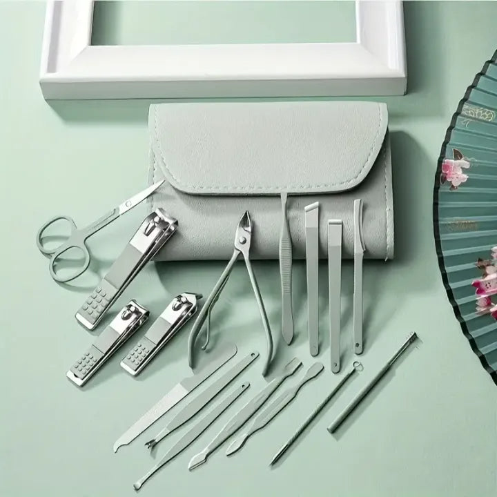 16 in 1 Stainless Steel Manicure Pedicure Kit (IMPORTED)