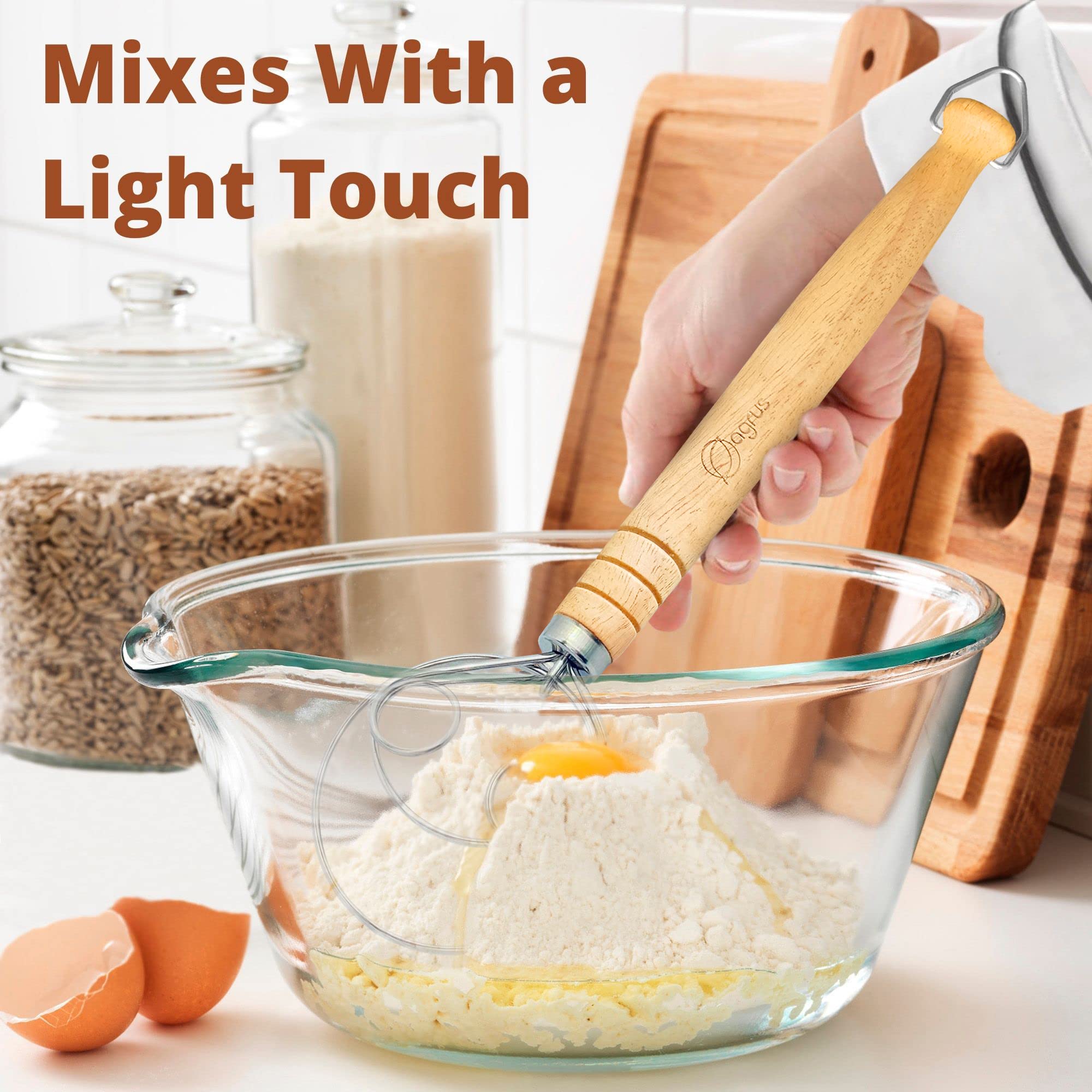 Flour Whisk Hook for Bakers - Pastry and Bread Making Tools