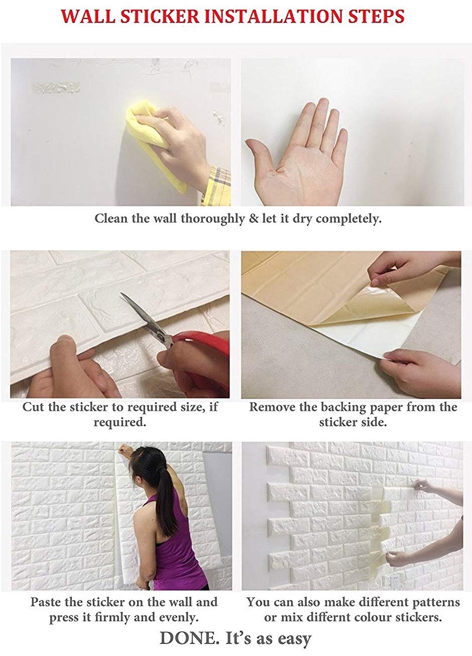 DIY 3D Brick Wallpaper 3mm (70 x 77 cm)
