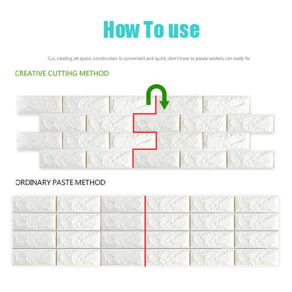 DIY 3D Brick Wallpaper 3mm (70 x 77 cm)